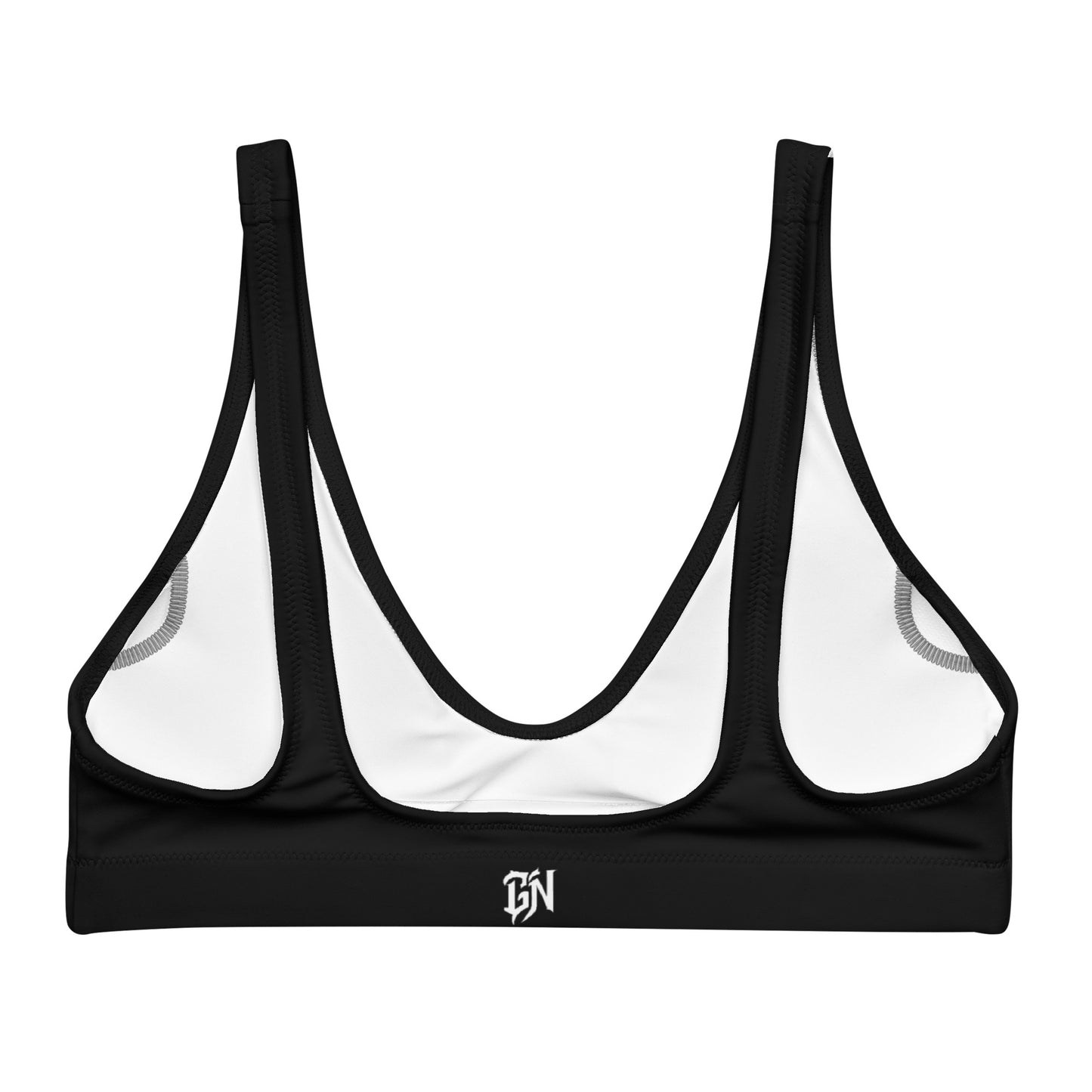 Goon Nation White Logo padded bikini top