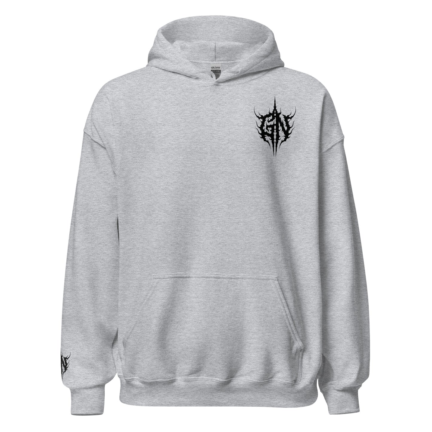 Goon Nation Embroidered Black Death Metal Hoodie