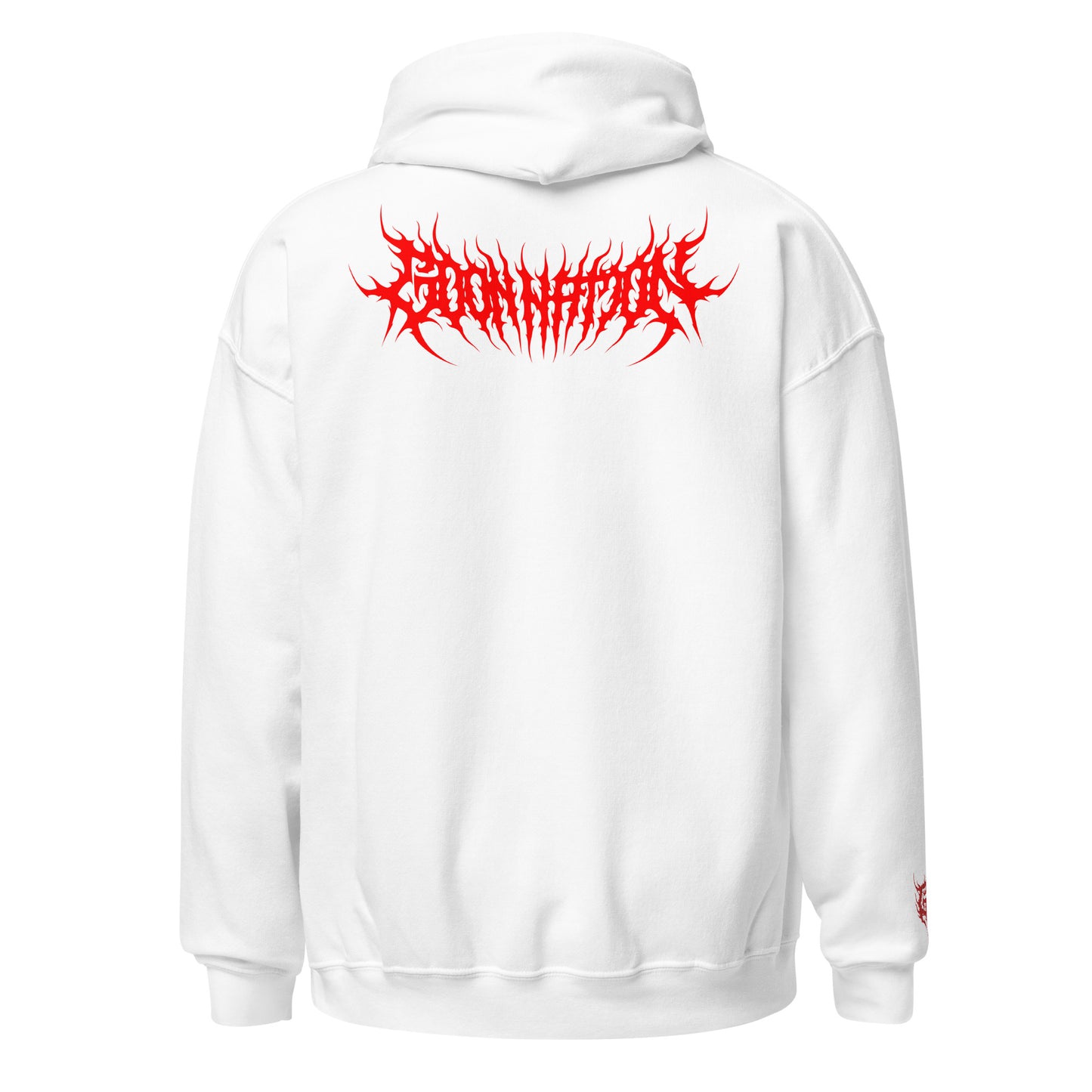 Goon Nation Embroidered Red Death Metal Hoodie