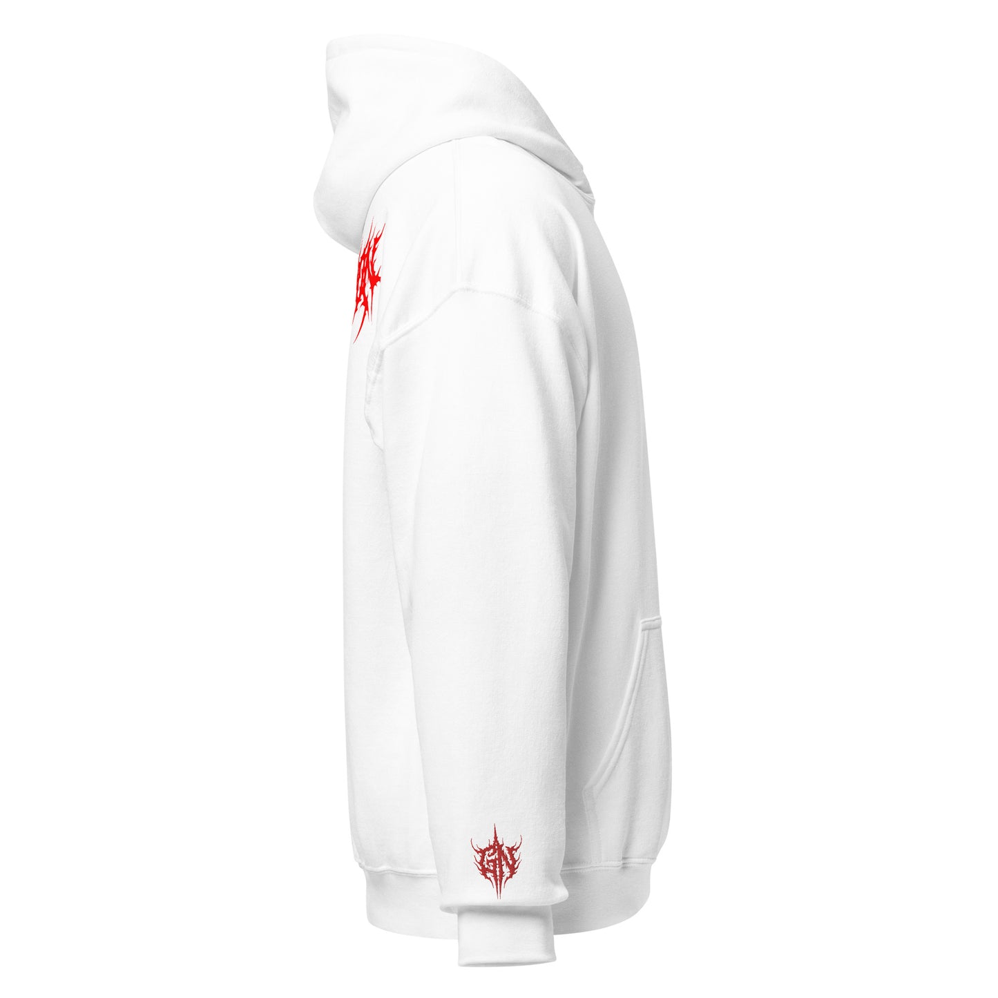 Goon Nation Embroidered Red Death Metal Hoodie