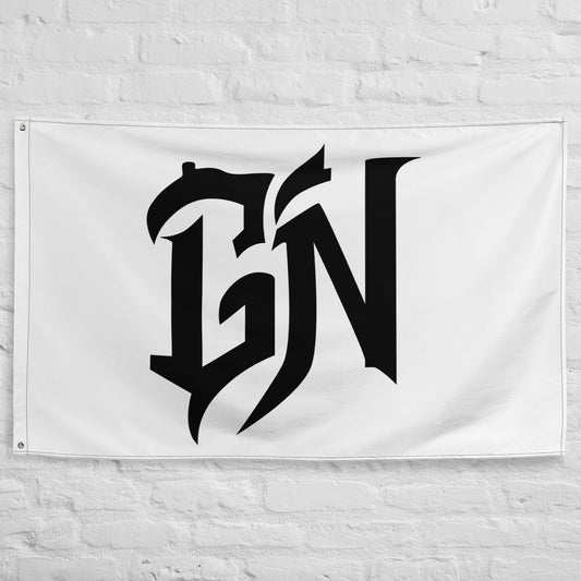 Goon Nation Black Logo Flag