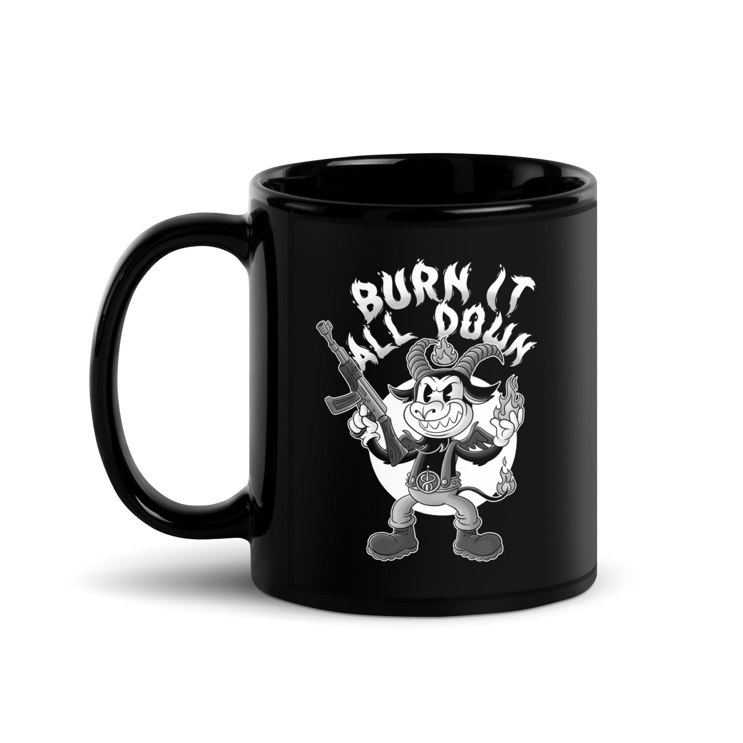 GN Burn It All Down Black Glossy Mug