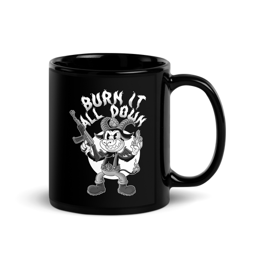 GN Burn It All Down Black Glossy Mug